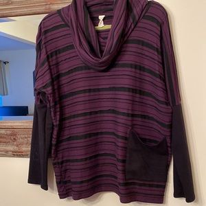 Chalet brand purple and black tunic top. Size M